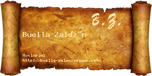 Buella Zalán névjegykártya